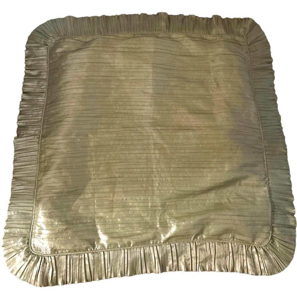 Croscill Home Green Decorative Throw Pillow Shams With Pleated Ruffle Ed…